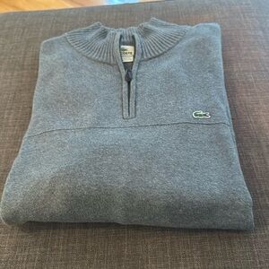 Lacoste Quarter Zip Pullover Sweater Size 7 Preowned